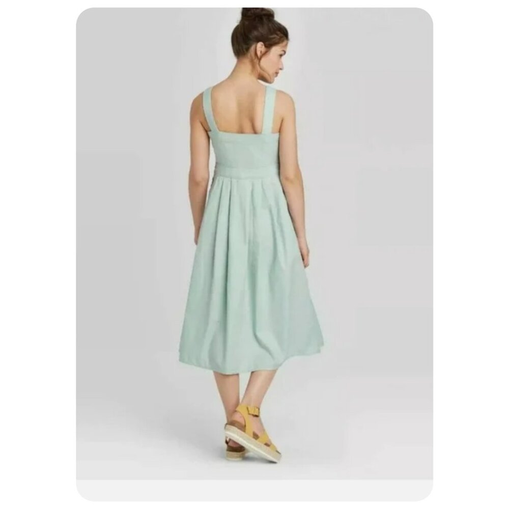 * Universal Thread Sleeveless Pleated Mint Green … - image 2